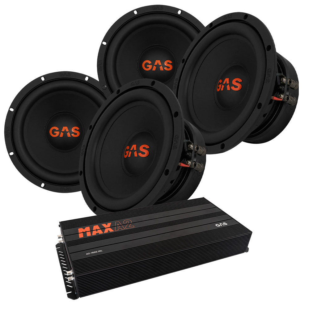 Zestaw 4 szt. GAS MAD S2-8D2 & MAX A2-1500.1D, pakiet basowy