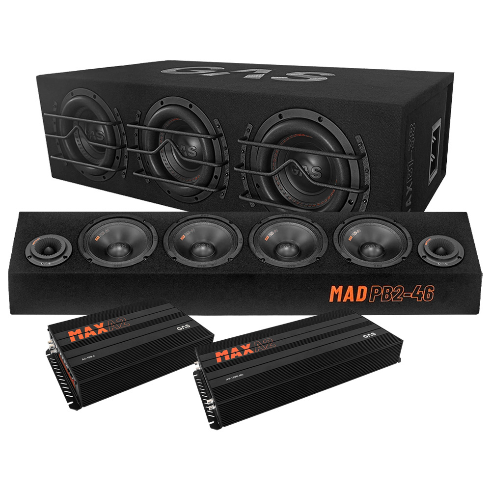 GAS MAX B1-38 i MAD PB2-46, raggarpaket z wzmacniaczem