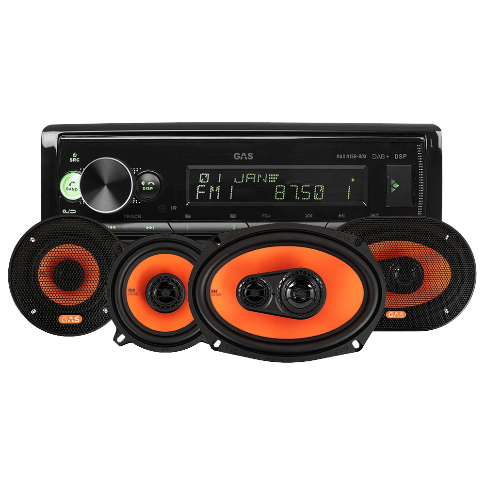 GAS MAX M150-BDX i głośniki GAS MAD X2, pakiet car audio