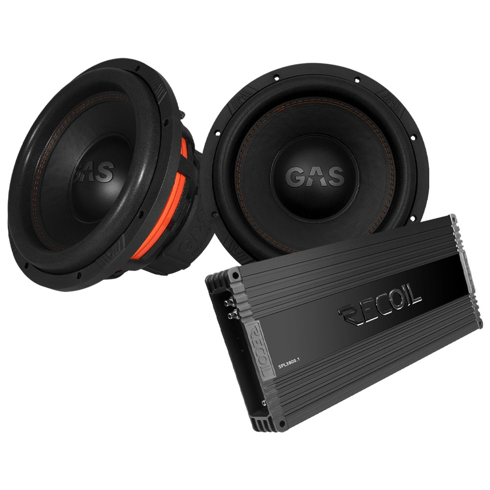 2-pack GAS MAX S1-12D1 z Recoil SPL3800.1, zestaw basowy 2x12