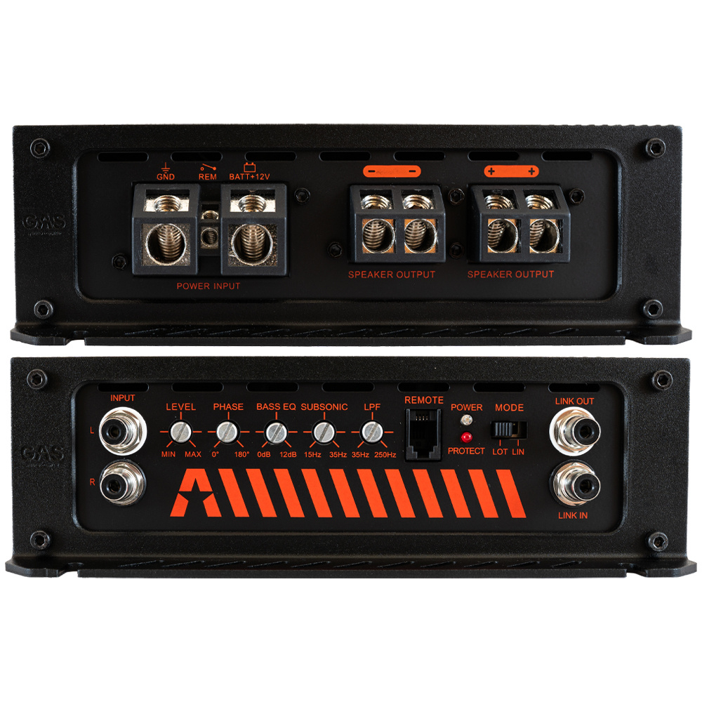GAS MAX S1-12D1 2x12 cali w obudowie Competition & MAX A2-2500.1DL, zestaw basowy
