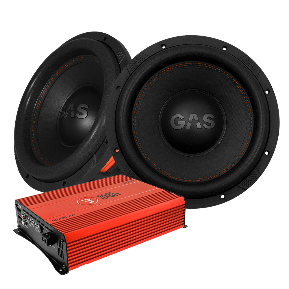 2-pak GAS MAX S1-12D2 & SPL ELITE 5100.1DF, pakiet basowy