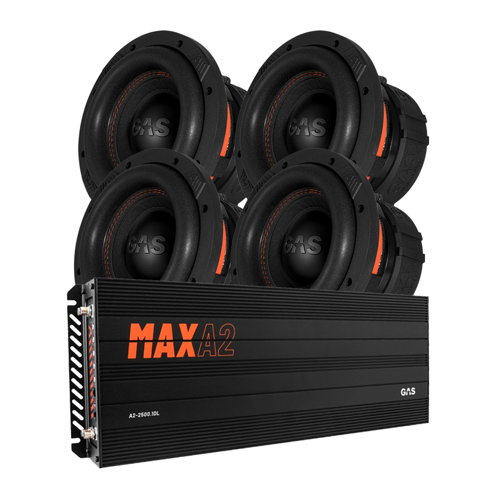 4-pak GAS MAX S1-8D1 & MAX A2-2500.1DL, pakiet basowy do amerykanów
