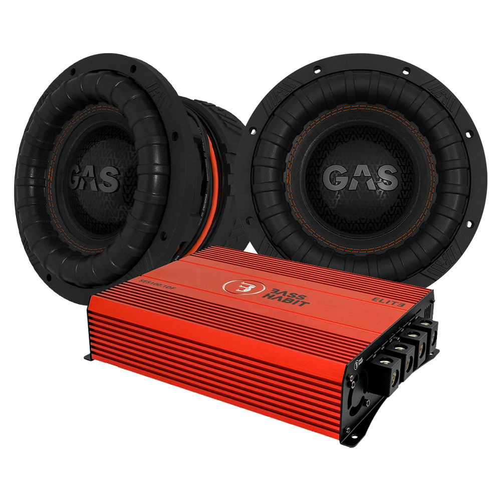 2-pak GAS MAX S2-10D1 & SPL ELITE 5100.1DF, pakiet basowy