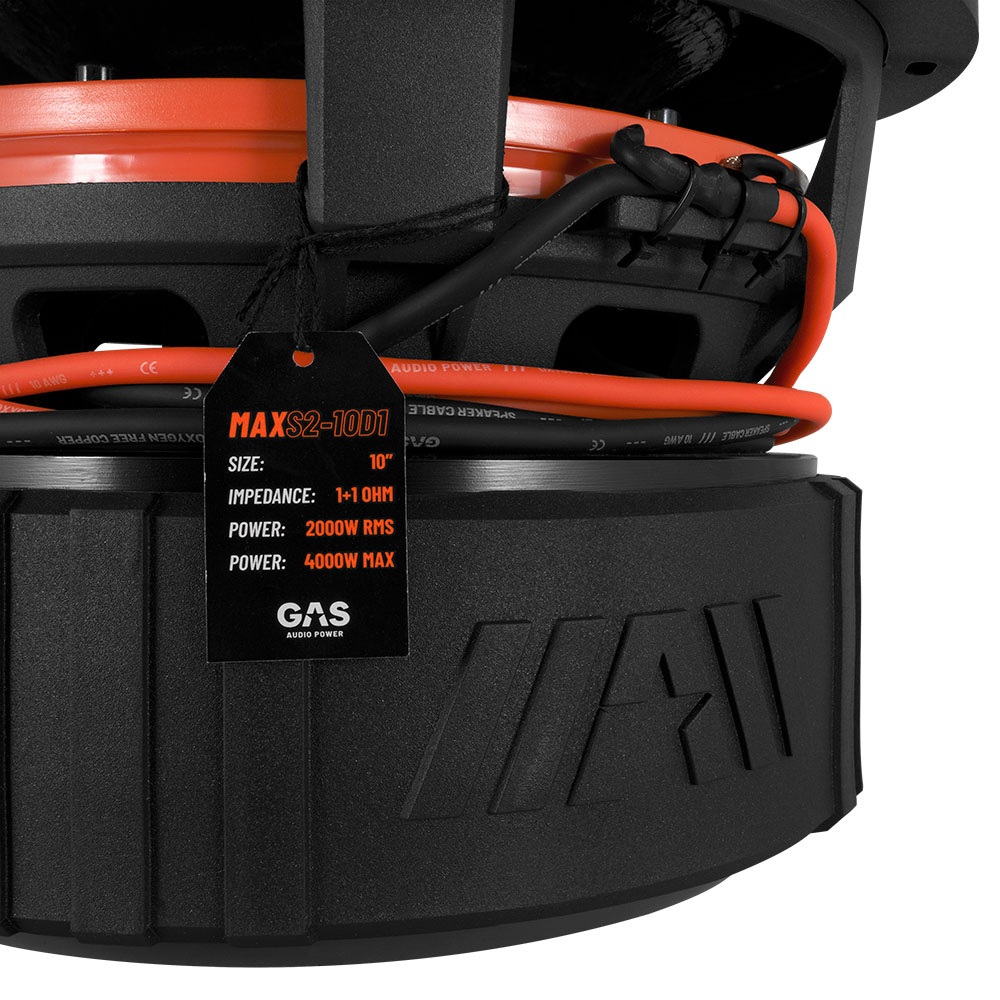 2-pak GAS MAX S2-10D1 & SPL ELITE 5100.1DF, pakiet basowy