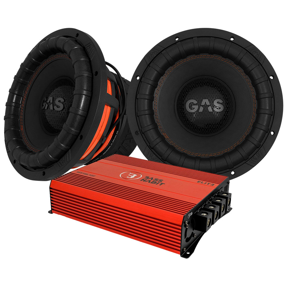 2-pak GAS MAX S2-12D1 & SPL ELITE 5100.1DF, pakiet basowy