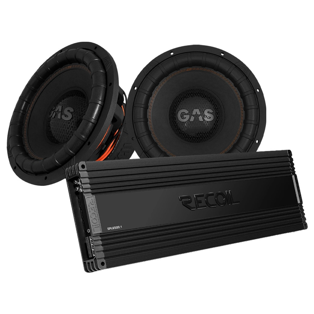 2-pakiet GAS MAX S2-15D1 z Recoil SPL6500.1, zestaw basowy 2x15