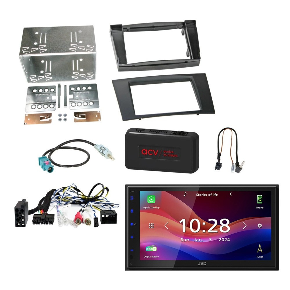 Zestaw car audio JVC KW-M695DBW do Mercedes CLS/E-Klass 2002-2008