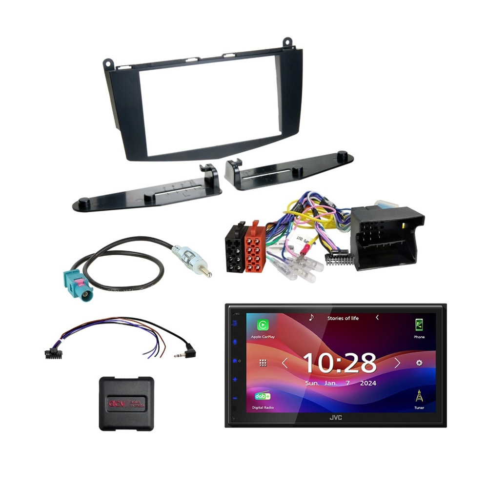 Zestaw car audio JVC KW-M695DBW do Mercedes C-Klass 2007-2011 (bez przycisków)