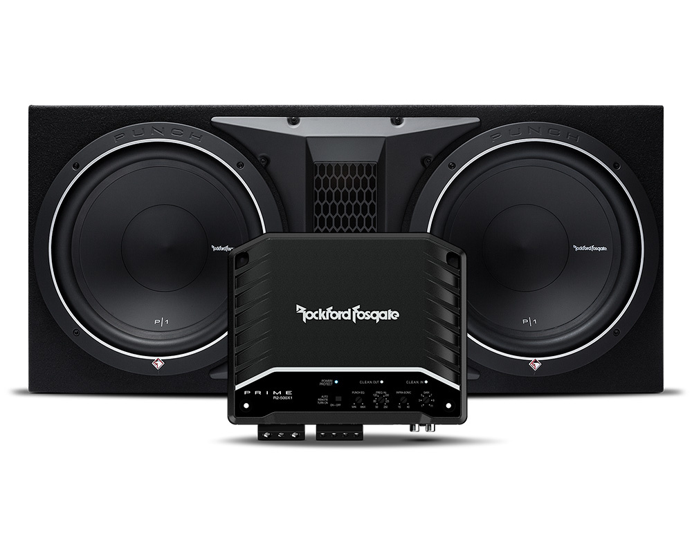 Rockford Fosgate P1-2x12 i Rockford Fosgate R2-500X1