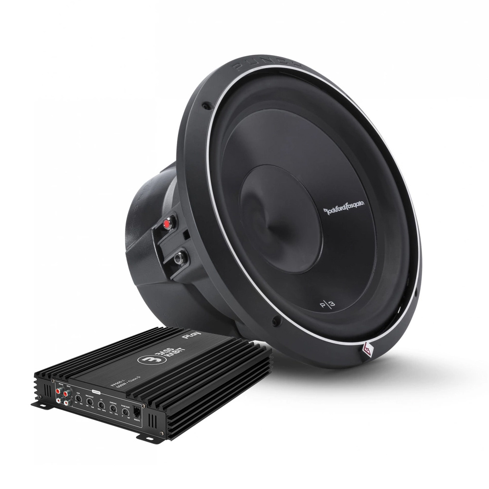 Rockford Fosgate Punch P3D2-12 i Bass Habit Play Power 600.1, pakiet basowy