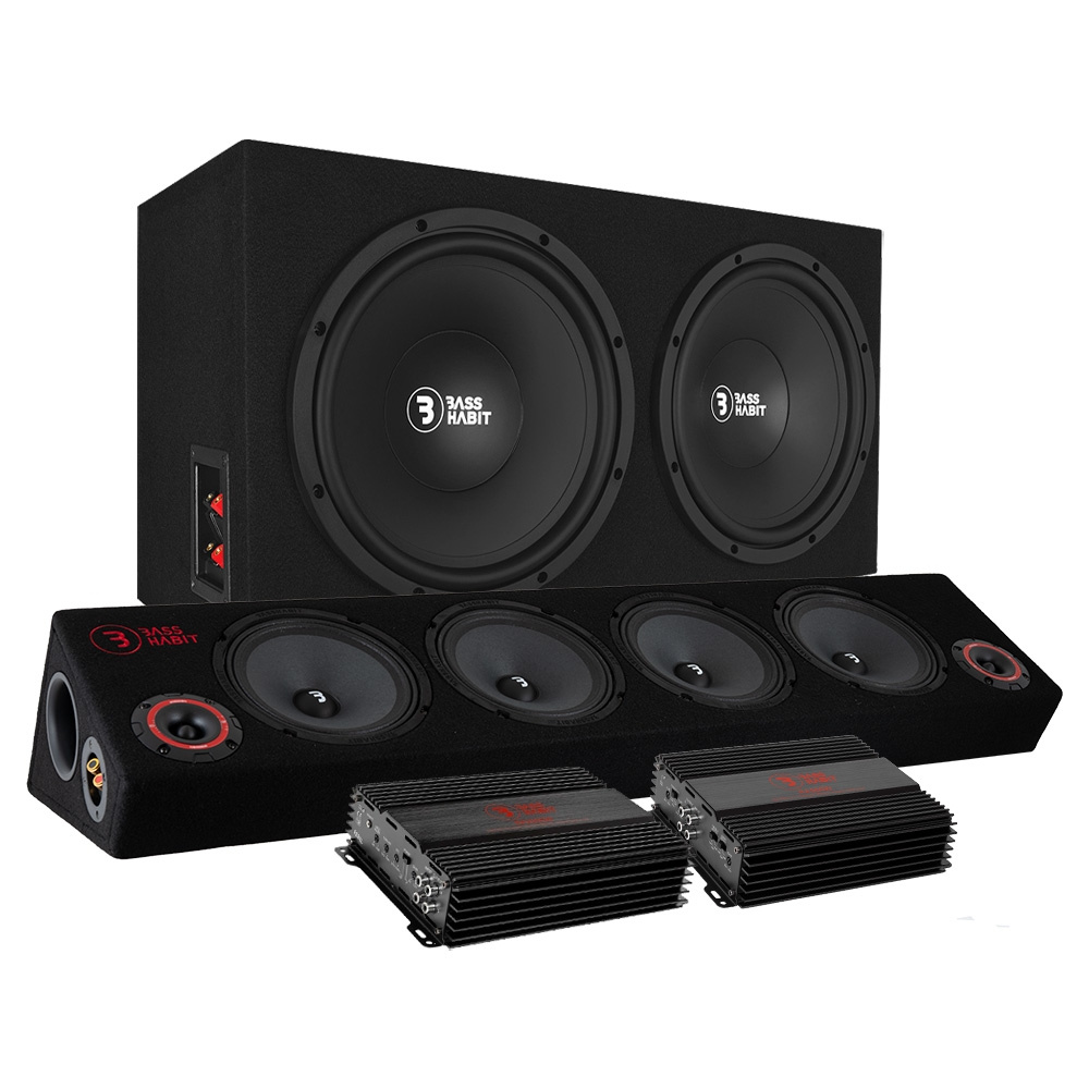 Bass Habit PL212 pakiet raggar z SPL84 i wzmacniaczem