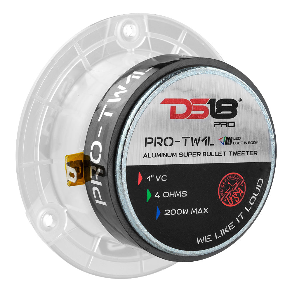 Zestaw 4 szt. DS18 PRO-X6.4RGBCAP z PRO-TW1L, zestaw SPL z oświetleniem RGB LED