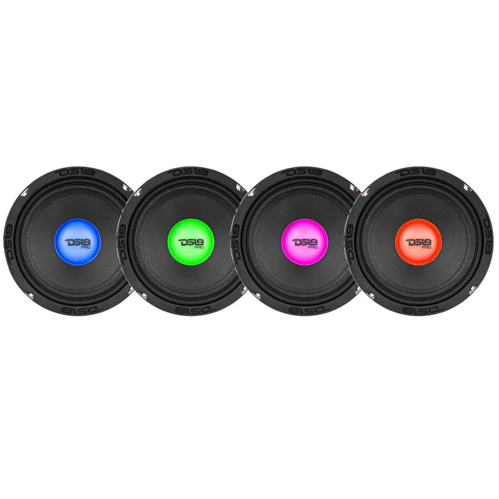 Zestaw 4 szt. DS18 PRO-X6.4RGBCAP, midbas 6,5 cala z oświetleniem RGB LED