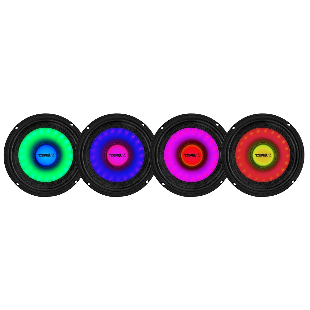 4-pack DS18 PRO-X6.4RGB, 6,5-calowe głośniki średniotonowe RGB LED
