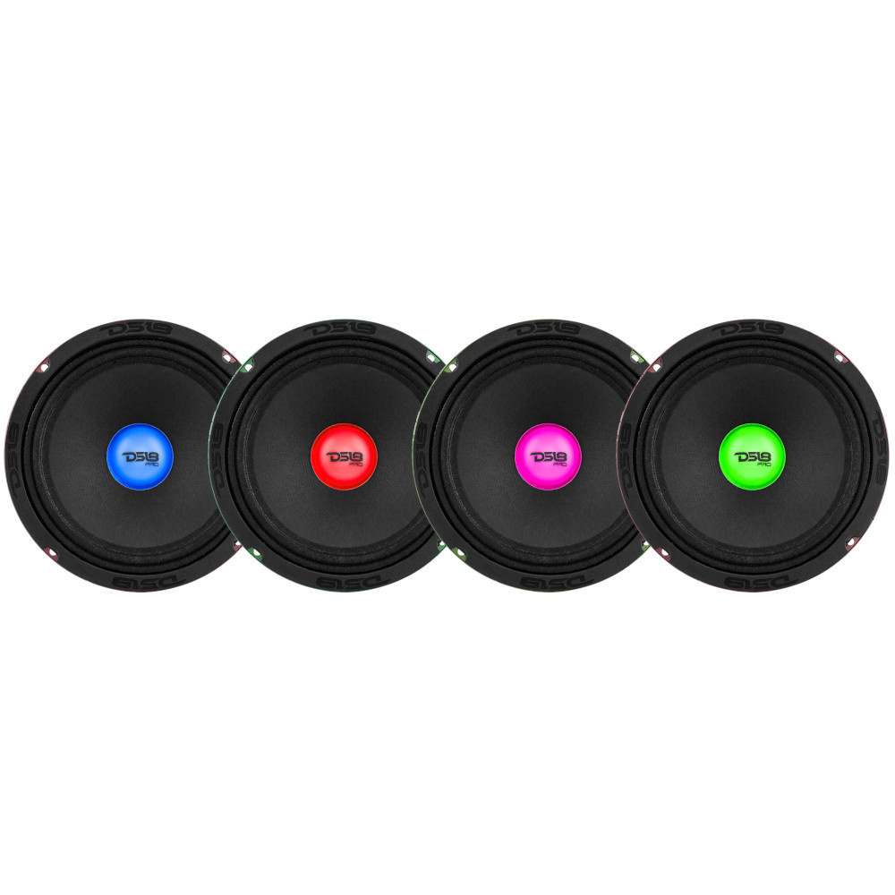 Zestaw 4 szt. DS18 PRO-X8.4RGBCAP, midbas 8 cali z oświetleniem RGB LED