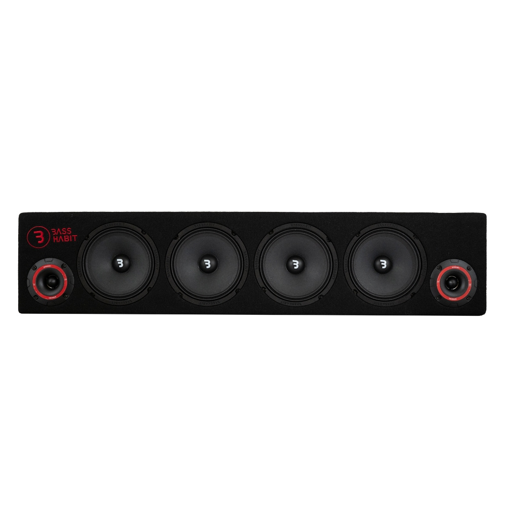 Rockford Fosgate R2-2X12 pakiet raggar z Bass Habit SPL64