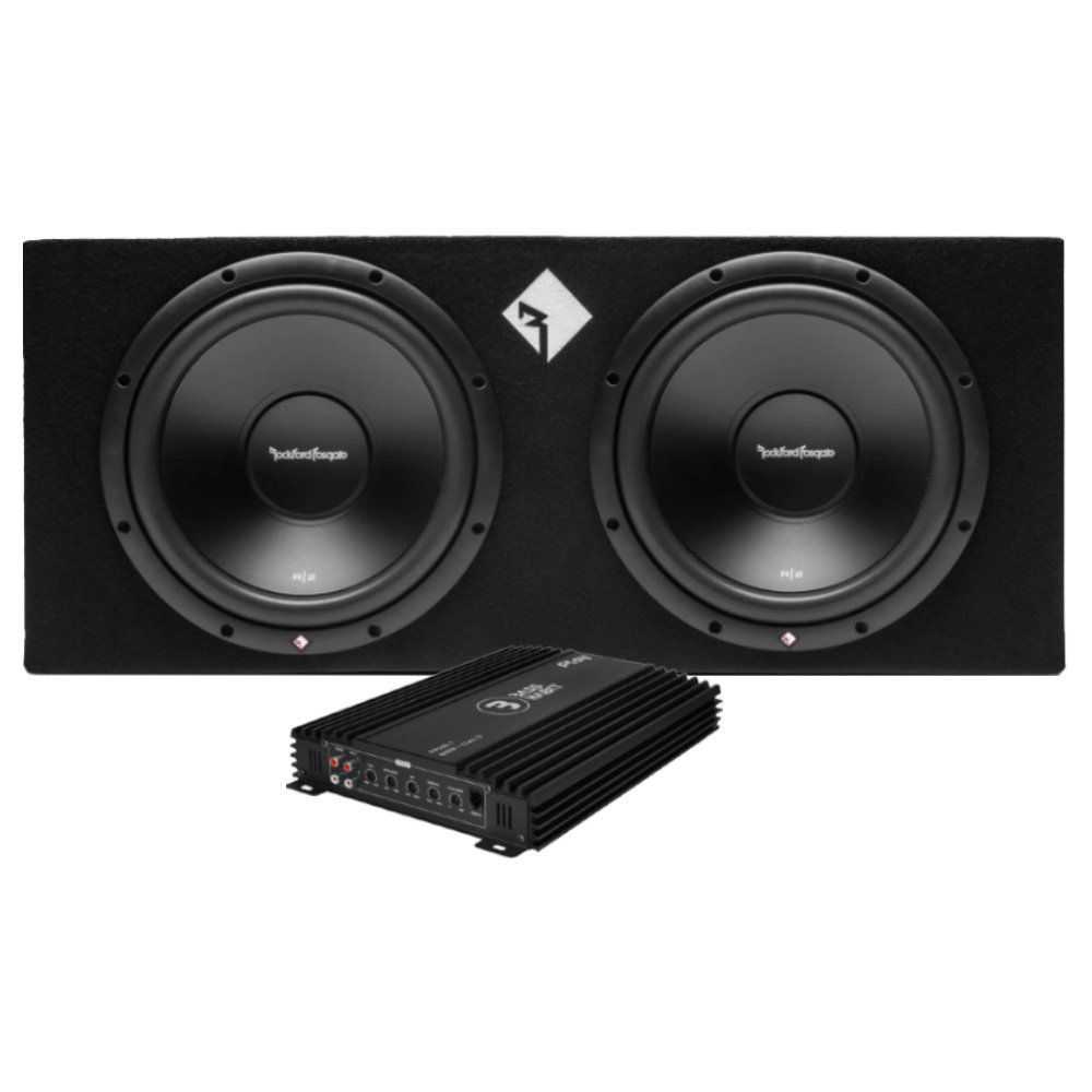 Rockford Fosgate R2-2X12 i Play Power 600.1, pakiet basowy