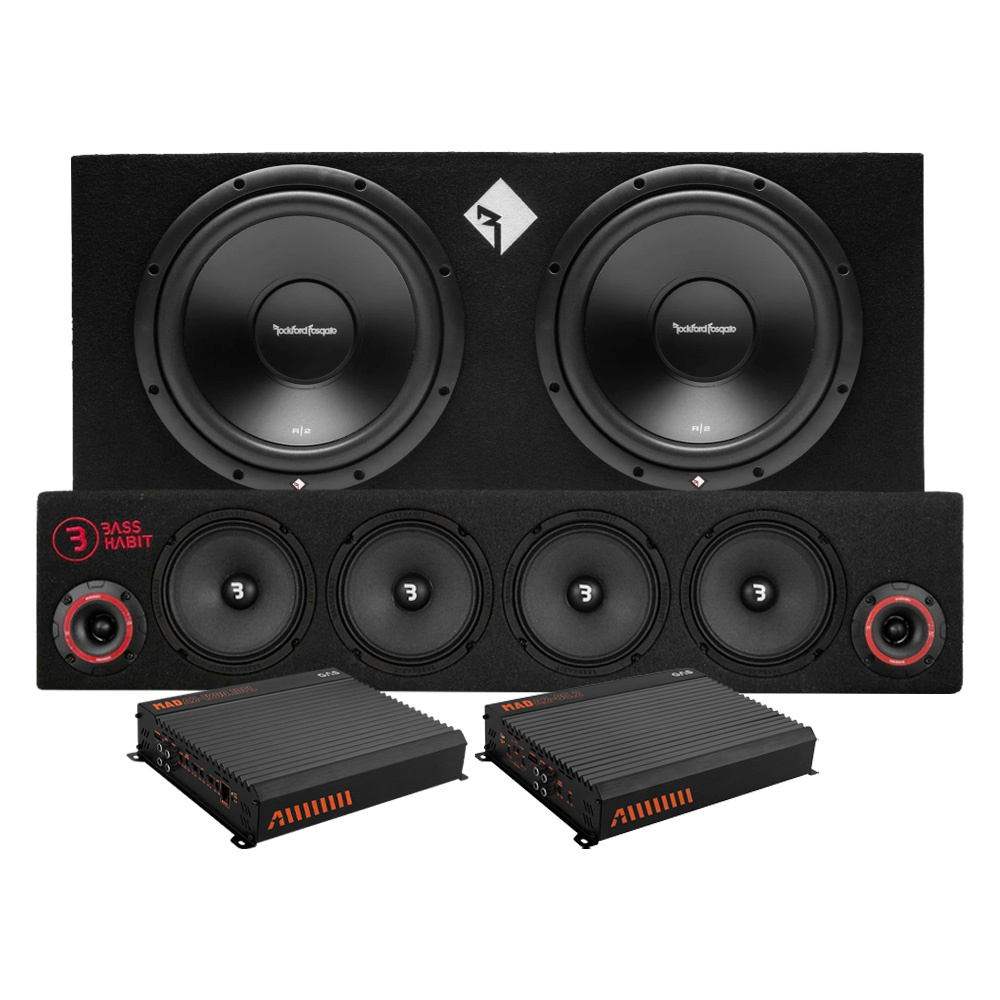Rockford Fosgate R2-2X12 z SPL64, zestaw 