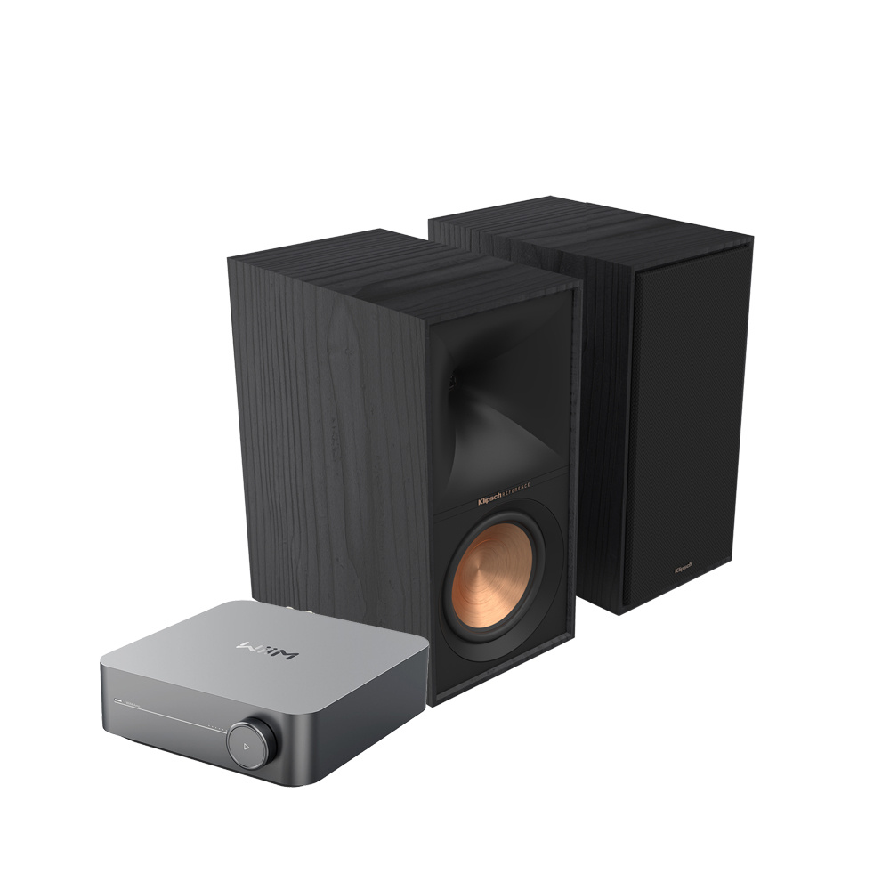 WiiM Amp Pro i Klipsch R-60M, zestaw stereo 2.0