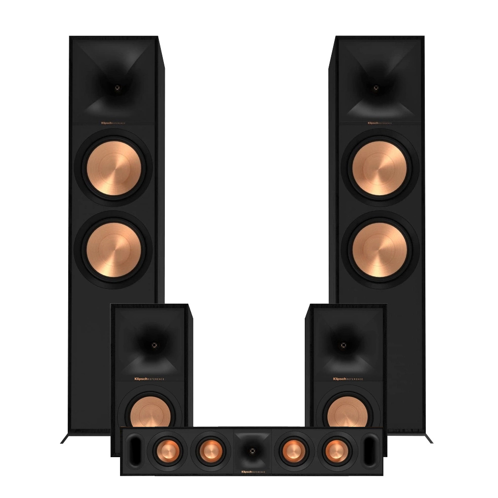 Klipsch R-800F, zestaw głośników 5.0, czarny