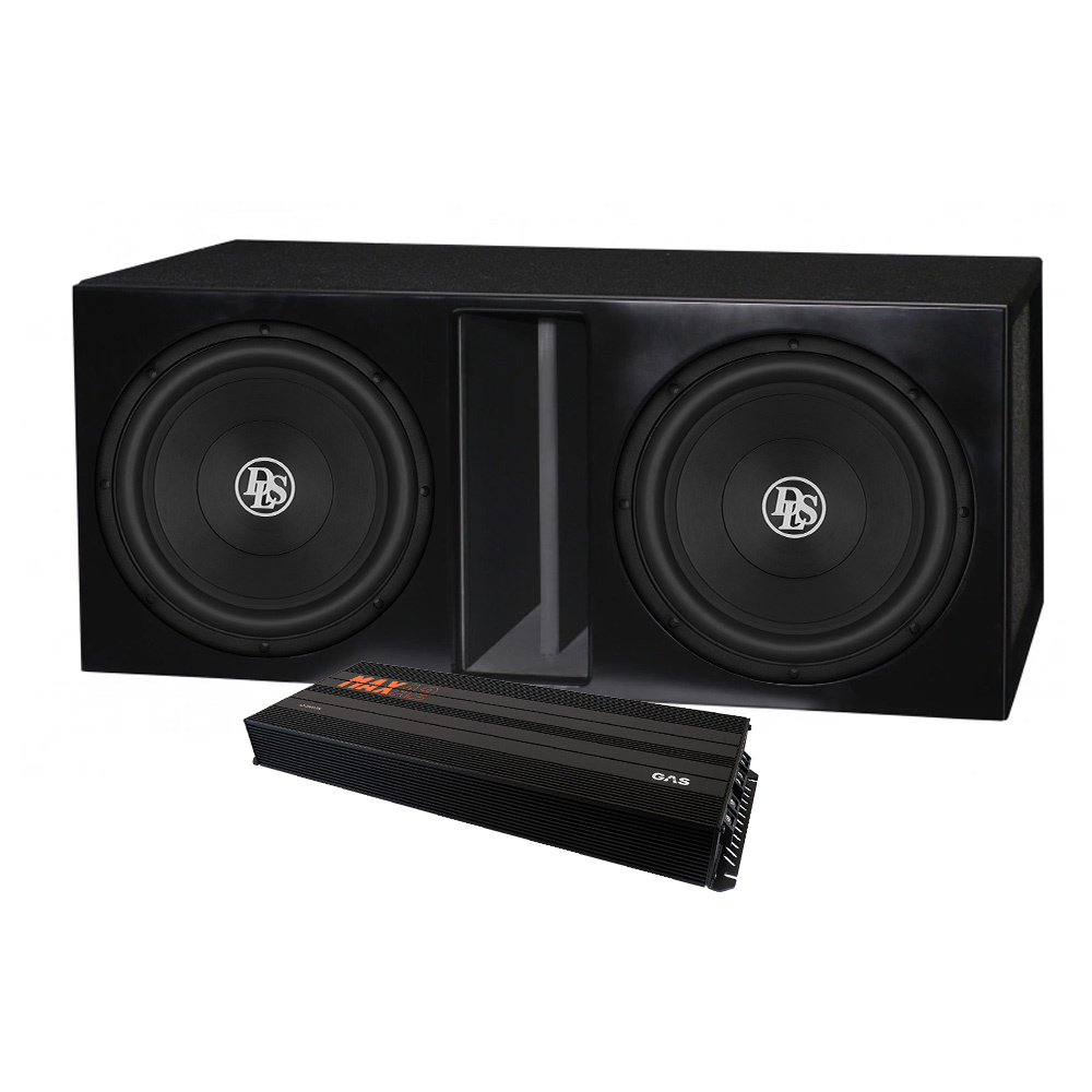 2-pack DLS RCW12.D2 w obudowie z GAS MAX A2-2500.1DL, zestaw basowy