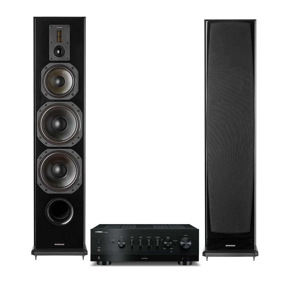 Zestaw stereo Yamaha R-N800A z Dynavoice Definition DF-8II w kolorze czarnym