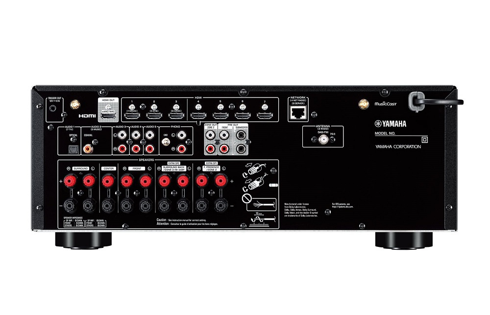 Yamaha RX-V6A i Dynavoice Challenger M-105 EX v.4 Facet zestaw kina domowego 5.1, czarny
