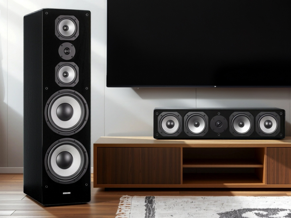 Yamaha RX-V6A i Dynavoice Challenger M-105 EX v.4 Facet zestaw kina domowego 5.1, czarny