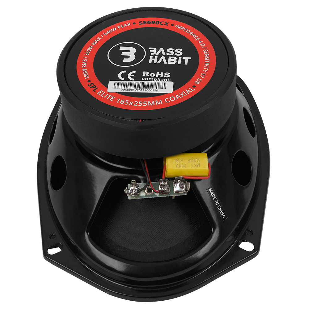 2-pak Bass Habit SPL Elite SE690CX, 6x9-calowe głośniki koaksjalne