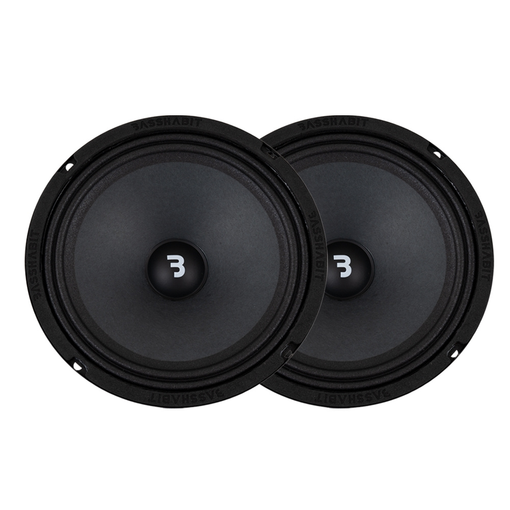 4-pak Bass Habit SP200M z SP25A w półce typu raggarplanka