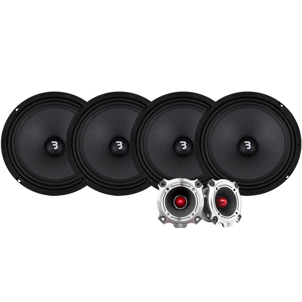 4-pak Bass Habit SP200M z SP25HT, zestaw SPL