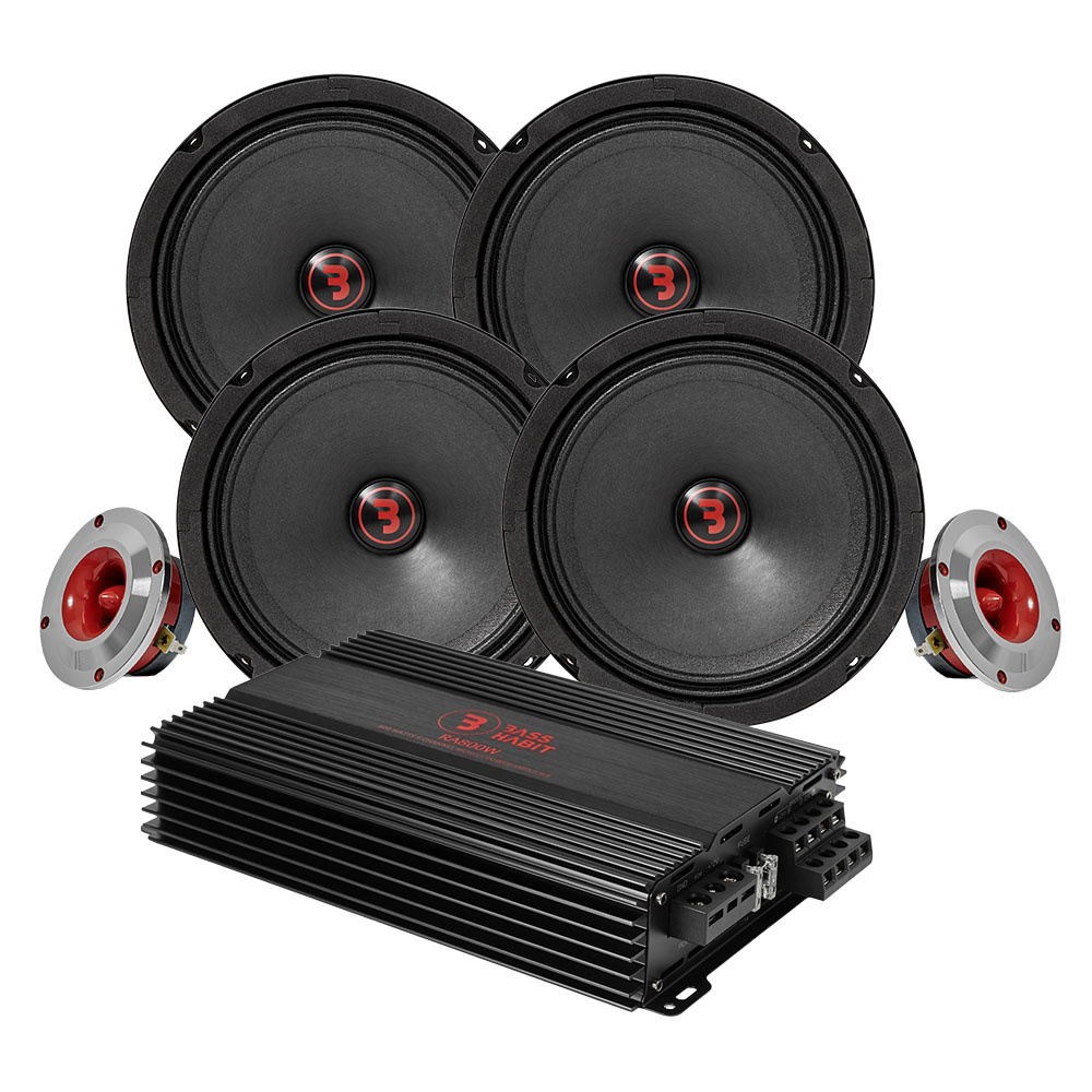 Bass Habit Rebel SR165M z SR25T i RA800W, pakiet SPL średni