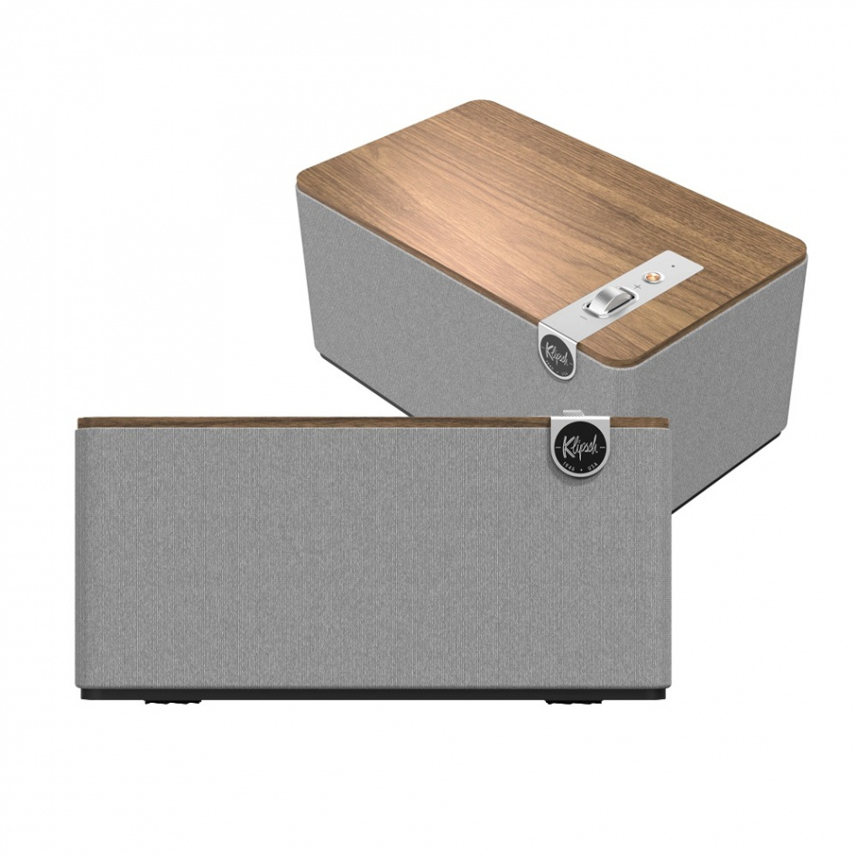 2-pak głośników Bluetooth Klipsch The Three Plus, orzech