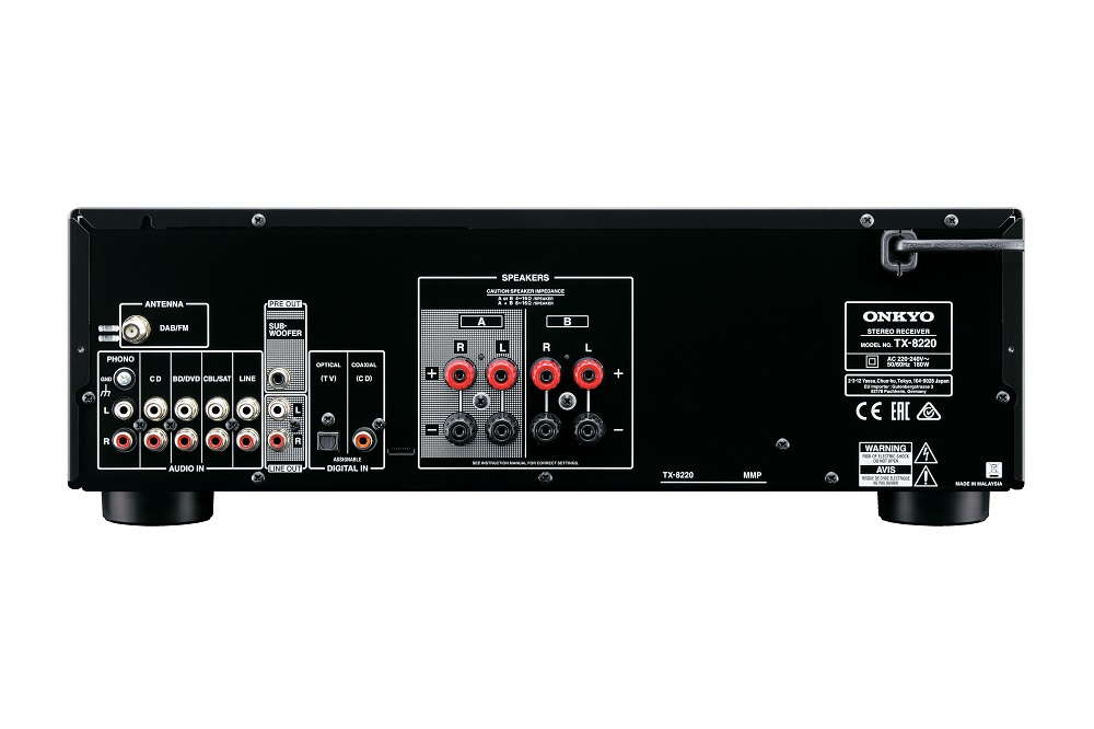 Onkyo TX-8220 i Dynavoice Magic F-7 czarny, pakiet stereo 2.0