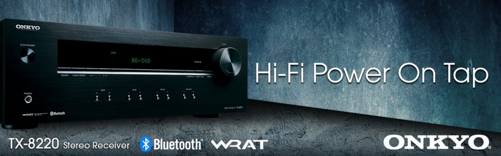Onkyo TX-8220 i Dynavoice Magic F-7 czarny, pakiet stereo 2.0