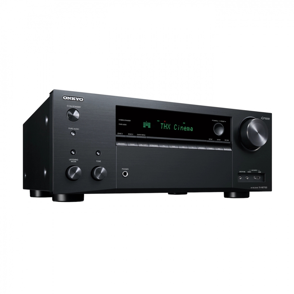 Onkyo TX-NR7100 z Dynavoice Challenger M-105, pakiet kina domowego 5.0, czarny
