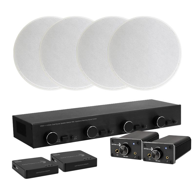 Dayton Audio DTA-120BT z 4x IC680, przełącznikiem głośników i adapterem WiFi