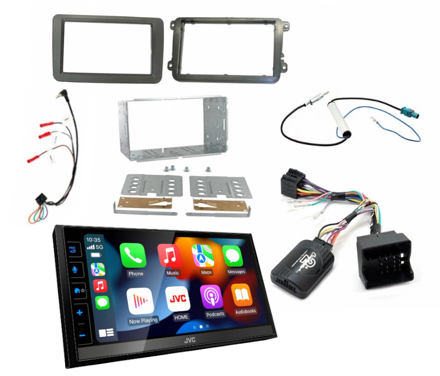 Pakiet instalacyjny Volkswagen 2-DIN & JVC KW-M785DBW