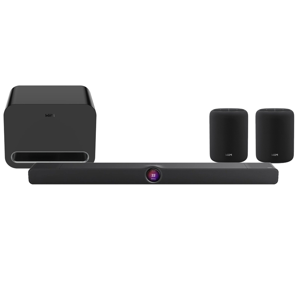 Zestaw surround WiiM Bar z WiiM Sub Pro i Sound Lite, czarny