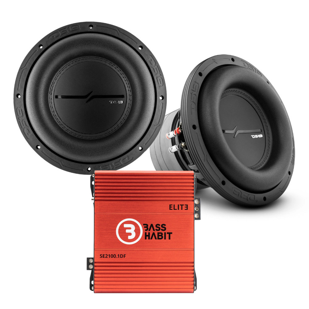 2-pack DS18 ZXI10.4D i Bass Habit SPL ELITE 2100.1D, zestaw basowy